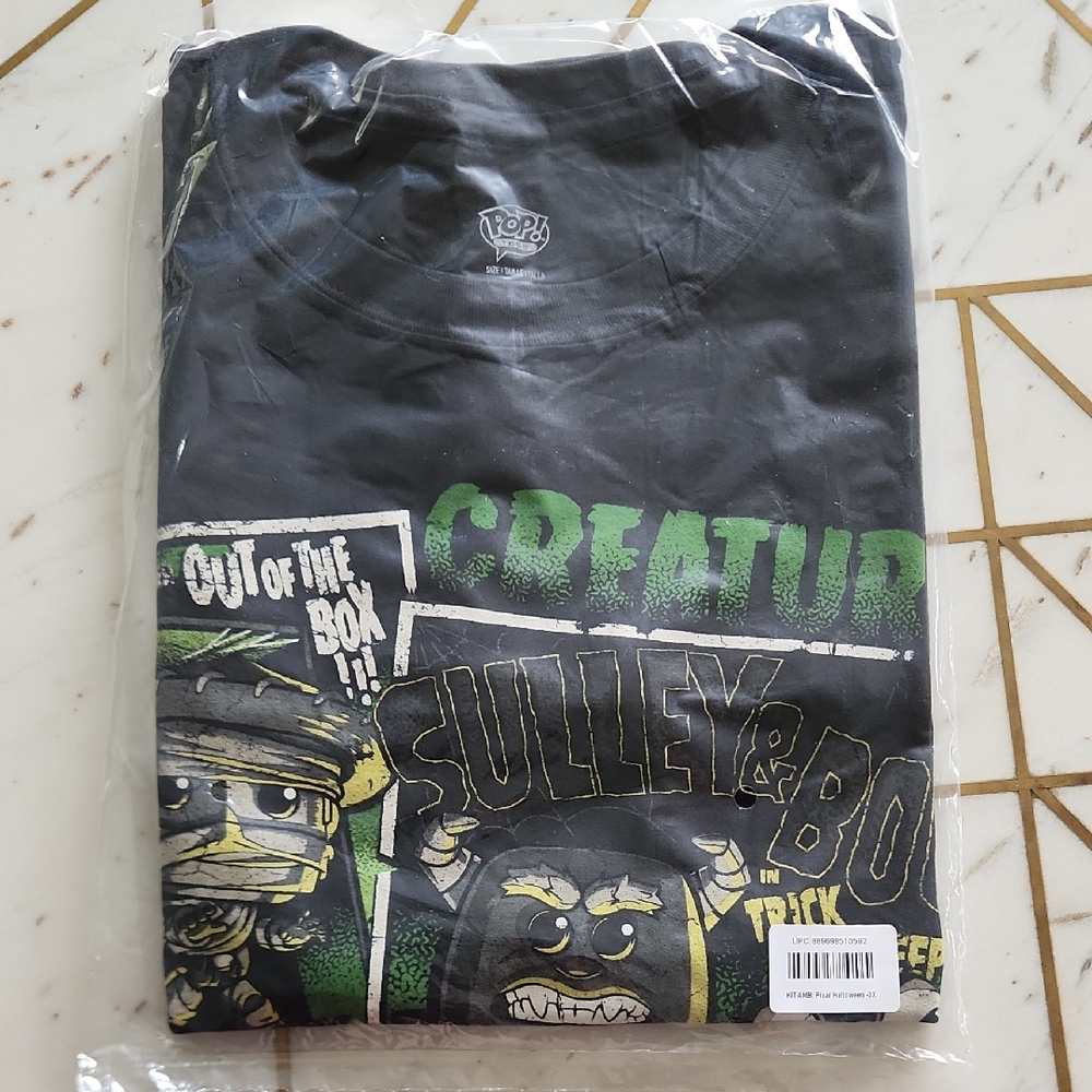 Pixar Halloween Funko Pop Black T-Shirt with Woody, Sulley & Boo Graphic 3XL